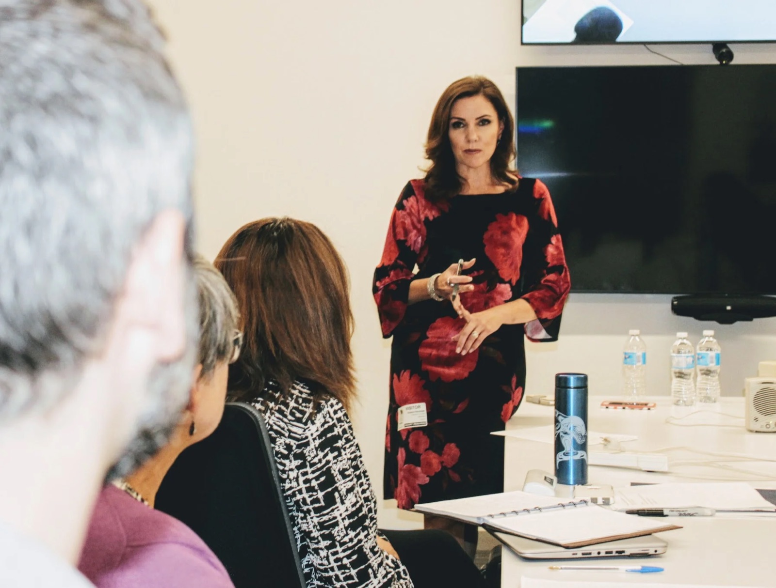 Shawna Randolph leading a media-training session